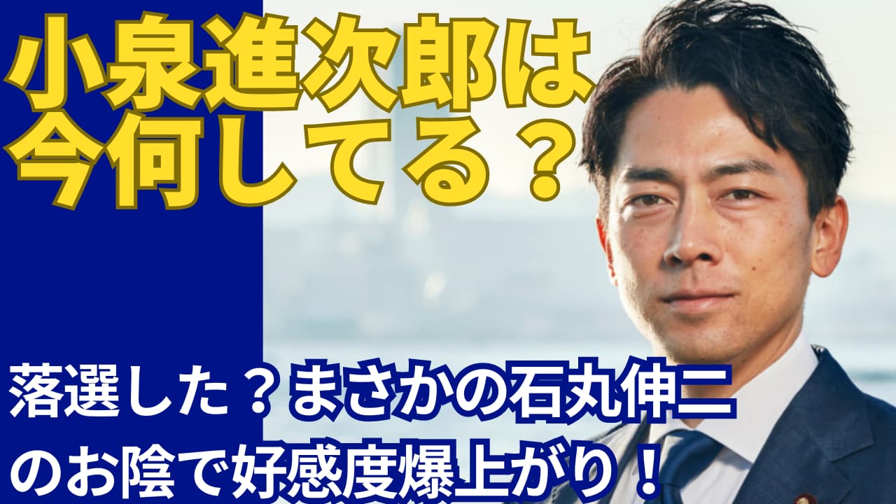 小泉進次郎現在落選環境大臣いつまで今何してる